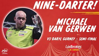 NINEDARTER Michael van Gerwen v Daryl Gurney  2020 UK Open [upl. by Carlyle]