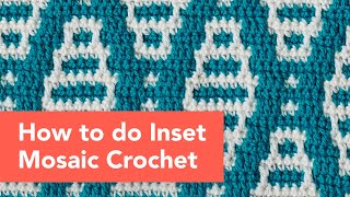 Beginners guide to Inset Mosaic Crochet [upl. by Clywd]