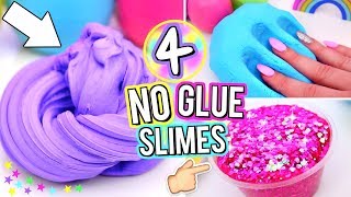 4 Easy DIY Slimes WITHOUT GLUE How To Make The BEST SLIME WITH NO GLUE [upl. by Stewart45]