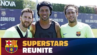 Ronaldinho makes a surprise visit [upl. by Dittman]