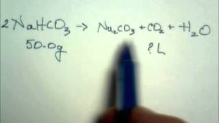 Stoichiometry  decomposition NaHCO3 [upl. by Ahsikrats529]