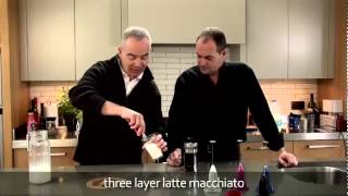 aerolatte  milk frother makes three layer caffè latte macchiato [upl. by Asirret594]