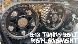 How to change a timing belt on a integra b18 [upl. by Willette]