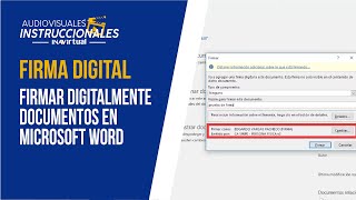 Firma Digital  Firmar digitalmente documentos electronicos en Microsoft Word [upl. by Ycnuahc888]