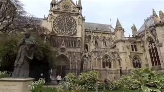 Walking tour of Notre Dame Cathedral Paris [upl. by Grega]