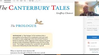 Canterbury Tales Prologue Read Aloud w Analysis 1 of 2 [upl. by Atteroc344]