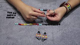 Three Loop Beaded Earring Tutorial by Sister Beads [upl. by Arannahs]