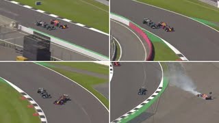 Lewis Hamilton Max Verstappen cut across me before crash at British Grand Prix [upl. by Meid]