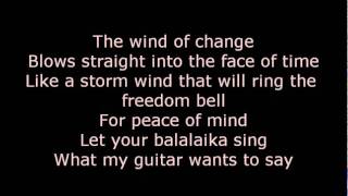 ScorpionsThe wind of change Lyrics [upl. by Aowda]