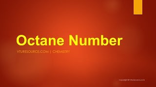 Octane Number [upl. by Odo1]