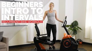 20 Min Beginners Intro to Recumbent Bike Intervals Workout [upl. by Liakim506]