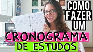 COMO FAZER UM CRONOGRAMAPLANO DE ESTUDOS  Débora Aladim [upl. by Lizette]