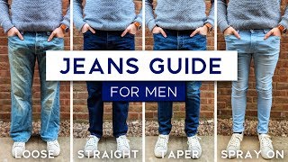 Mens Jeans Fit Guide  The Best Style Jeans For Your Physique [upl. by Niple288]