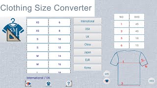 Clothing Size Converter [upl. by Einamrej32]