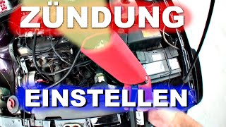 Zündung einstellen am Golf 1 18L 2H Motor [upl. by Hairim]