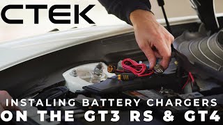 How to Install CTEK Battery Maintainer On 718 GT4 and GT3RS [upl. by Weslee]