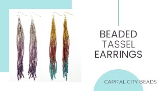 Beaded Tassel Earrings [upl. by Kirkwood]