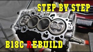 JDM B18C Type R Short Block REBUILD Full Rotating Assembly [upl. by Othilie]