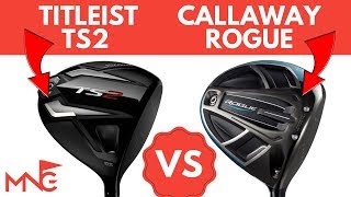 Titleist TS2 Driver VS Callaway Rogue Driver Head To Head [upl. by Ahker]