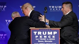 Donald Trump rushed off stage during rally in Nevada [upl. by Llednol]