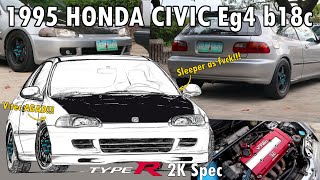 B18c Type R on a Honda Civic Eg  VTEC KICKED IN YO [upl. by Kurtis]