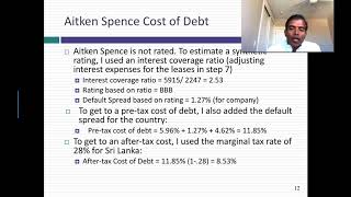 In Practice Webcast 7a Estimating the Cost of Capital for a firm division or project [upl. by Calendre205]