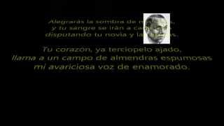 ELEGÍA JOAN MANUEL SERRAT Poema de Miguel Hernández Canción con Texto [upl. by Drusus]