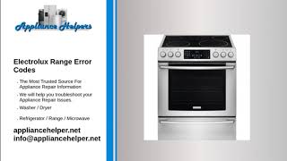 Electrolux Range Error Codes [upl. by Letti]