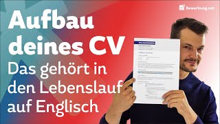 Curriculum Vitae schreiben  CV Aufbau Muster  Formulierungen [upl. by Lalittah]