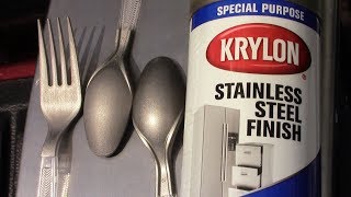 Testing Krylon Stainless Steel Finish spray paint [upl. by Pruchno468]