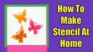 DIY Handmade Stencil Making amp Printing l Easy Paper Stenciling at home [upl. by Lorollas]