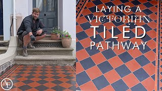 HOW TO LAY VICTORIAN TILES FOR A PATHWAY  Build with AampE [upl. by Sarnoff]