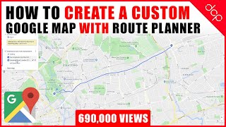 How to create a custom Google Map with Route Planner and Location Markers   Google Maps Tutorial [upl. by Fahy]