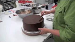 How to Frost a Cake With Gananche [upl. by Haslett]