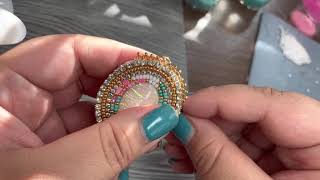 Beaded earrings tutorial video 3 [upl. by Yaj709]