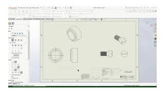 Putting Multiple Models on a Drawing Sheet SolidWorks [upl. by Aivun190]