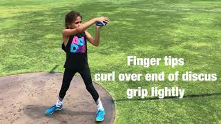 How to throw discus Kids Tutorial [upl. by Antonius]