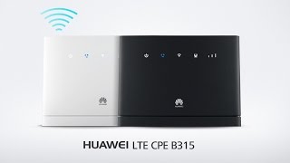 Basic Wifi Setup Huawei B315 LTE CPE 4G Router [upl. by Ajup624]