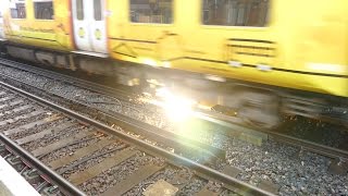 Merseyrail 507 009 making arcs at Birkdale station [upl. by Htnicayh]