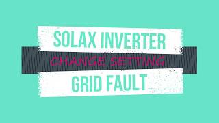 Solax Inverter Grid Lost Fault [upl. by Nelav]