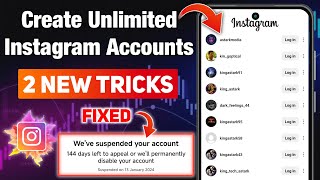 2 TRICKS  Create Unlimited Instagram Accounts 2024  TECH Light [upl. by Auos]