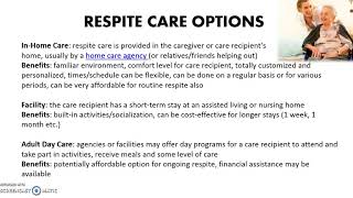 Respite Care for Carers [upl. by Allmon496]