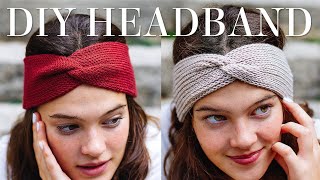 TWISTED HEADBAND Knitting Tutorial Step by Step [upl. by Roseanne]